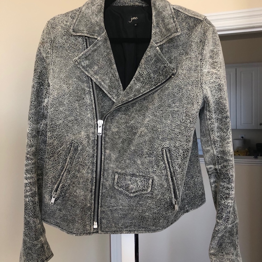 June leather jacket NWOT- M